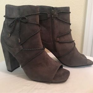 Peep toe boots by Rialto